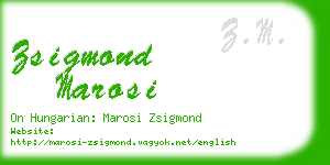 zsigmond marosi business card